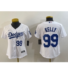 Women's Los Angeles Dodgers #99 Joe Kelly Number White Stitched Cool Base Nike Jerseys