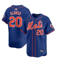 Men's New York Mets #20 Pete Alonso Royal 2024 Alternate Limited Stitched Baseball Jersey