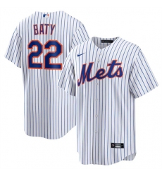 Men's New York Mets #22 Brett Baty White Cool Base Stitched Baseball Jersey