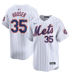 Men's New York Mets #35 Adrian Houser White 2024 Home Limited Stitched Baseball Jersey