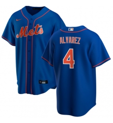 Men's New York Mets #4 Francisco álvarez Royal Cool Base Stitched Baseball Jersey