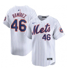 Men's New York Mets #46 Yohan Ramirez White 2024 Home Limited Stitched Baseball Jersey