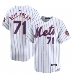 Men's New York Mets #71 Sean Reid-Fole White 2024 Home Limited Stitched Baseball Jersey