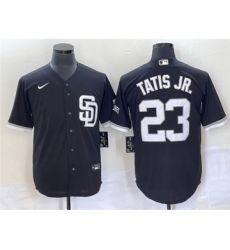 Men's San Diego Padres #23 Fernando Tatis Jr. Black Cool Base Stitched Baseball Jersey