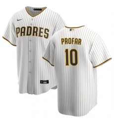 Men's San Diego Padres #10 Jurickson Profar White Cool Base Baseball Stitched Jersey