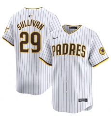 Men's San Diego Padres #29 Brett Sullivan White 2024 Home Limited Baseball Stitched Jersey