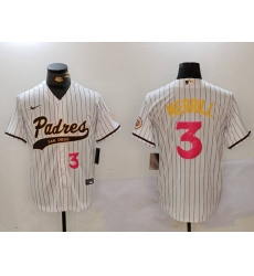 Men's San Diego Padres #3 Jackson Merrill white Cool Base Stitched Baseball Jerseys