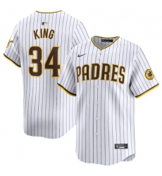 Men's San Diego Padres #34 Michael King White 2024 Home Limited Baseball Stitched Jersey