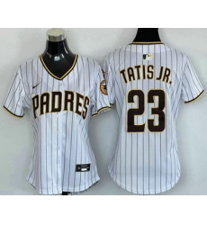 Women's San Diego Padres #23 Fernando Tatis Jr White Limited Cool Base Jersey