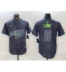 Men's Tampa Bay Rays #8 Brandon Lowe Charcoal 2024 City Connect Limited Cool Base Jersey