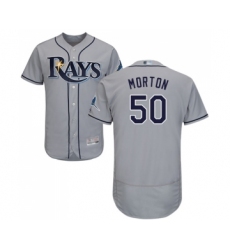 Men's Tampa Bay Rays #50 Charlie Morton Grey Road Flex Base Authentic Collection Baseball Jersey