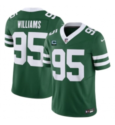 Men's New York Jets #95 Quinnen Williams Green 2024 F.U.S.E. With 2-Star C Vapor Limited Stitched Jersey