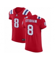 Men's New England Patriots #8 Jarrett Stidham Red Alternate Vapor Untouchable Elite Player Football Jersey