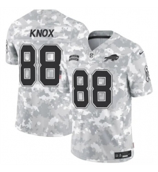 Men's Buffalo Bills #88 Dawson Knox 2024 F.U.S.E. Arctic Camo Salute to Service Limited Football Stitched Jersey