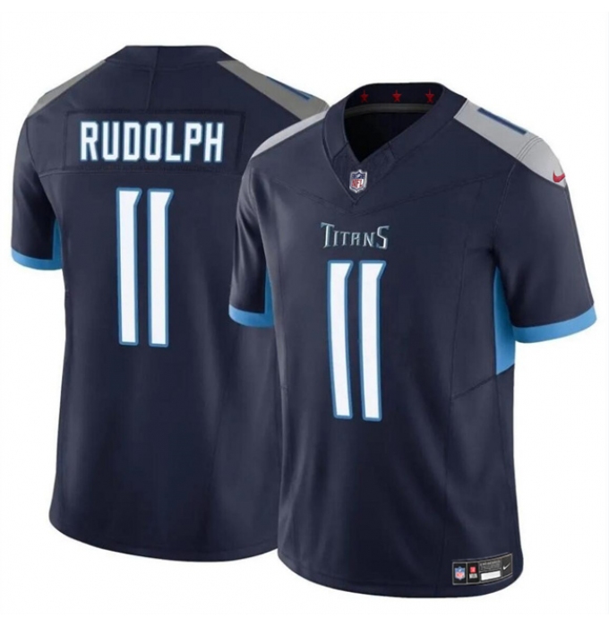 Men's Tennessee Titans #11 Mason Rudolph Navy 2024 F.U.S.E. Vapor Limited Football Stitched Jersey