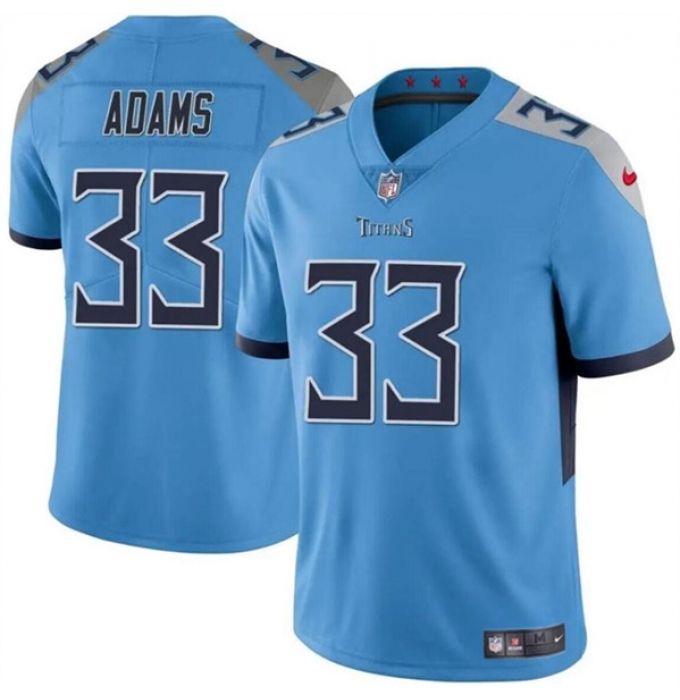 Men's Tennessee Titans #33 Jamel Adams Blue Vapor Limited Football Stitched Jersey