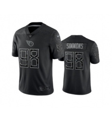 Men's Tennessee Titans #98 Jeffery Simmons Black Reflective Limited Stitched Football Jersey