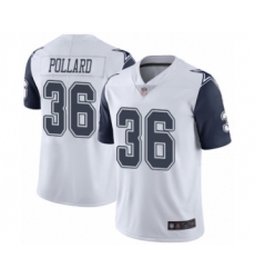 Men's Dallas Cowboys #36 Tony Pollard Limited White Rush Vapor Untouchable Football Jersey