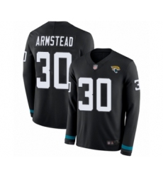 Youth Jacksonville Jaguars #30 Ryquell Armstead Limited Black Therma Long Sleeve Football Jersey