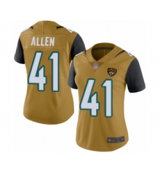 Women's Jacksonville Jaguars #41 Josh Allen Limited Gold Rush Vapor Untouchable Football Jersey