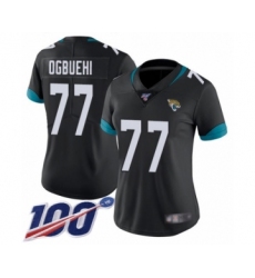 Women's Jacksonville Jaguars #77 Cedric Ogbuehi Black Team Color Vapor Untouchable Limited Player 100th Season Football Jersey
