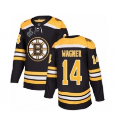 Youth Boston Bruins #14 Chris Wagner Authentic Black Home 2019 Stanley Cup Final Bound Hockey Jersey