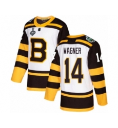 Youth Boston Bruins #14 Chris Wagner Authentic White Winter Classic 2019 Stanley Cup Final Bound Hockey Jersey