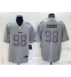 Men's Las Vegas Raiders #98 Maxx Crosby Grey Atmosphere Fashion 2022 Vapor Untouchable Stitched Limited Jersey