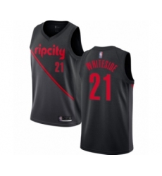 Youth Portland Trail Blazers #21 Hassan Whiteside Swingman Black Basketball Jersey - 2018 19 City Edition