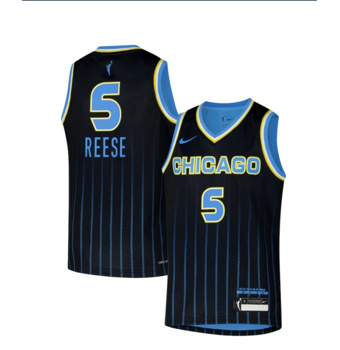 Men's Gameday Greats Angel Reese #5 Black Chicago Sky Lightweight basketball jersey
