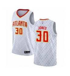 Women's Atlanta Hawks #30 Damian Jones Authentic White Basketball Jersey - Association Edition
