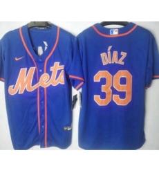 Men's New York Mets #39 Edwin Diaz Blue Stitched MLB Cool Base Nike Jersey