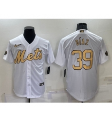 Men's New York Mets #39 Edwin Diaz White 2022 All Star Stitched Cool Base Nike Jersey