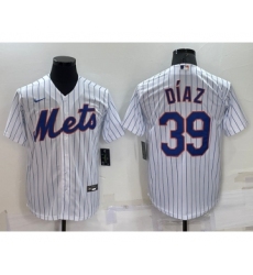 Men's New York Mets #39 Edwin Diaz White Stitched MLB Cool Base Nike Jersey