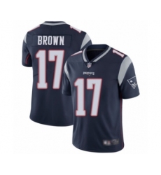 Men's New England Patriots #17 Antonio Brown Navy Blue Team Color Vapor Untouchable Limited Player Football Jersey