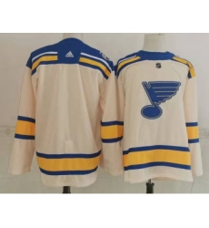 Men's St Louis Blues Blank Cream 2022 Winter Classic Authentic Jersey