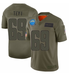 Women's Los Angeles Chargers #69 Sam Tevi Limited Camo 2019 Salute to Service Football Jersey