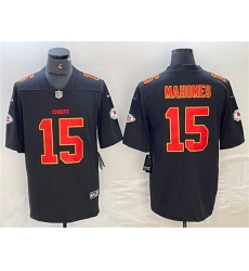Men's Kansas City Chiefs #15 Patrick Mahomes Black Vapor Untouchable Limited Football Stitched Jersey