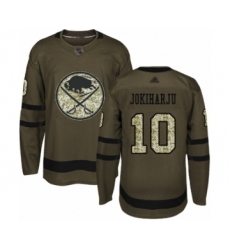 Youth Buffalo Sabres #10 Henri Jokiharju Authentic Green Salute to Service Hockey Jersey