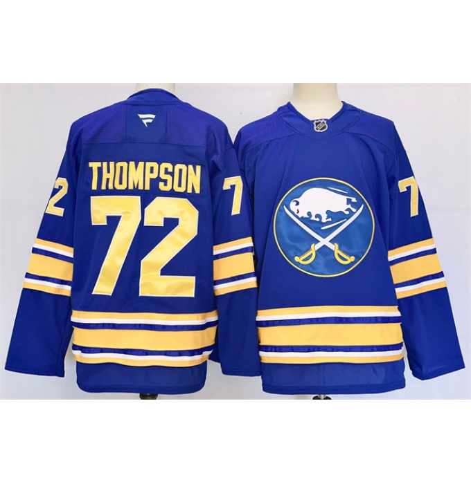 Men's Buffalo Sabres #72 Tage Thompson Blue 2024-25 Stitched Jersey