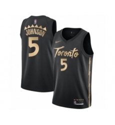 Youth Toronto Raptors #5 Stanley Johnson Swingman Black Basketball Jersey - 2019 20 City Edition