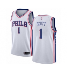 Youth Philadelphia 76ers #1 Mike Scott Swingman White Basketball Jersey - Association Edition