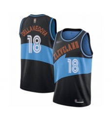 Men's Cleveland Cavaliers #18 Matthew Dellavedova Authentic Black Hardwood Classics Finished Basketball Jersey