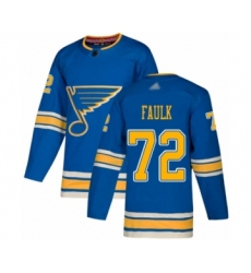 Youth St. Louis Blues #72 Justin Faulk Authentic Navy Blue Alternate Hockey Jersey