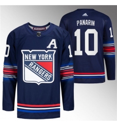 Men's New York Rangers #10 Artemi Panarin Navy Stitched Jersey