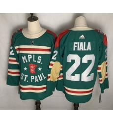 Men's Minnesota Wild Matt #22 Kevin Fiala Green 2022 Winter Classic Authentic Player Jersey