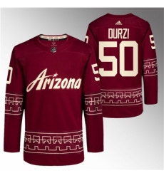 Men's Arizona Coyotes #50 Sean Durzi Garnet Alternate Pro Jersey