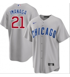 Men's Chicago Cubs #21 Shōta Imanaga Gray Cool Base Stitched Baseball Jersey