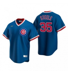 Men's Chicago Cubs #35 Justin Steele Nike Royal Pullover Cooperstown Jersey