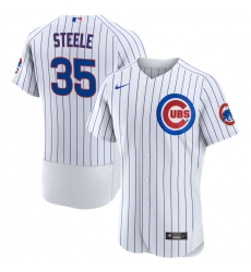 Men's Chicago Cubs #35 Justin Steele Nike White Home FlexBase Player Jersey